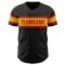 Custom Black Red-Gold Authentic Baseball Jersey