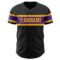 Custom Black Purple-Gold Authentic Baseball Jersey