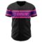 Custom Black Purple-Pink Authentic Baseball Jersey