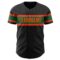 Custom Black Kelly Green-Orange Authentic Baseball Jersey