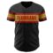 Custom Black Old Gold-Red Authentic Baseball Jersey