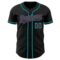 Custom Black Crimson-Teal Authentic Baseball Jersey
