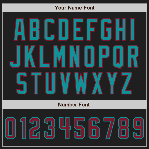 Custom Black Crimson-Teal Authentic Baseball Jersey