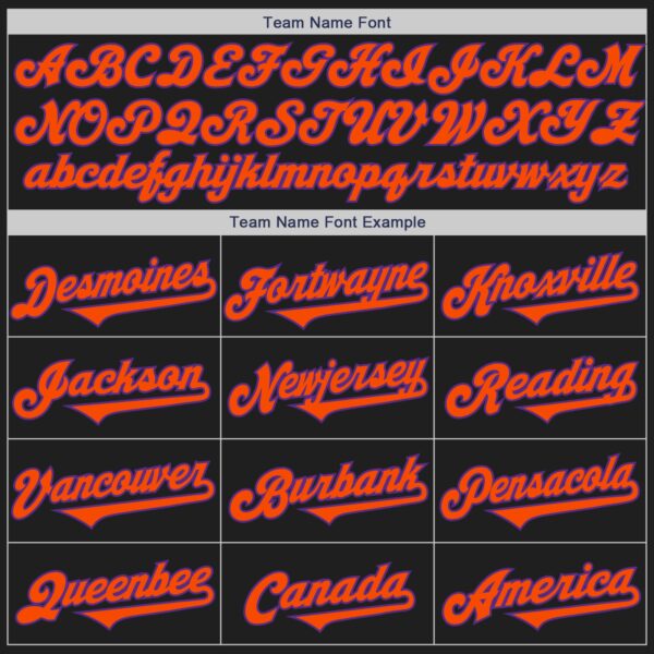 Custom Black Orange-Purple Authentic Baseball Jersey