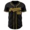 Custom Black Old Gold Authentic Baseball Jersey