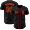 Custom Black Red-Old Gold Authentic Baseball Jersey