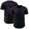 Custom Black Royal-Red Authentic Baseball Jersey