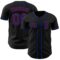 Custom Black Royal-Red Authentic Baseball Jersey