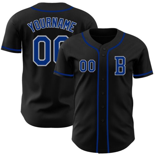 Black2691_0baa97e1-13fa-425f-af3e-4c282d8090c2 Custom Black Royal-Gray Authentic Baseball Jersey