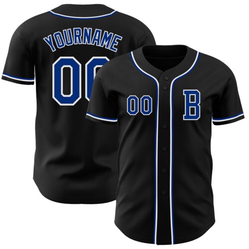 Black2693_42cbcd8c-de6b-49b2-89fd-d117ad99110f Custom Black Royal-White Authentic Baseball Jersey