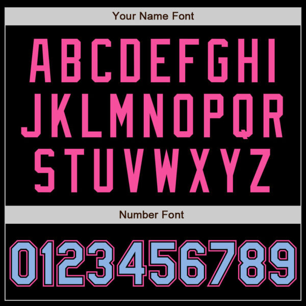 Custom Black Light Blue-Pink Authentic Baseball Jersey