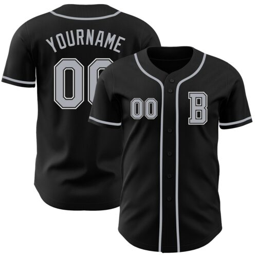 Black2729_89fd4d0d-1c72-47e4-b777-d873280f9ea0 Custom Black Gray-White Authentic Baseball Jersey