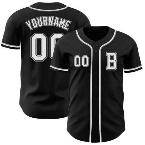 Black2730_acb9879a-7c14-4426-a0c6-09a8f71c5472 Custom Black White-Gray Authentic Baseball Jersey