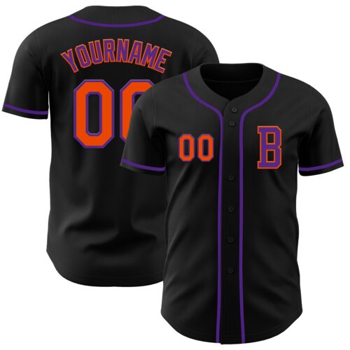 Black2735_ed71e126-f18c-454b-b1e2-458f8c2b0855 Custom Black Orange-Purple Authentic Baseball Jersey