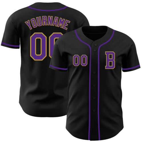 Black2737_b1220d10-98d9-4074-93ec-82c30054128c Custom Black Purple-Old Gold Authentic Baseball Jersey
