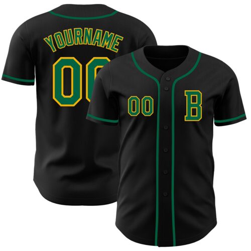 Black2745_0ac12bfc-43f2-43f8-8e21-d61feb40f3ab Custom Black Kelly Green-Gold Authentic Baseball Jersey