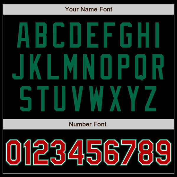 Custom Black Red-Kelly Green Authentic Baseball Jersey