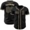 Custom Black Cream Authentic Baseball Jersey