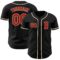 Custom Black Red-Cream Authentic Baseball Jersey