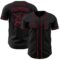 Custom Black Crimson Authentic Baseball Jersey