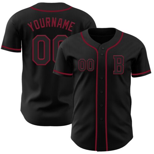 Black2765_3bfd8034-fd13-4ed6-acab-56b4c5910266 Custom Black Crimson Authentic Baseball Jersey