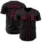 Custom Black Crimson Authentic Baseball Jersey