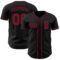 Custom Black Crimson Authentic Baseball Jersey