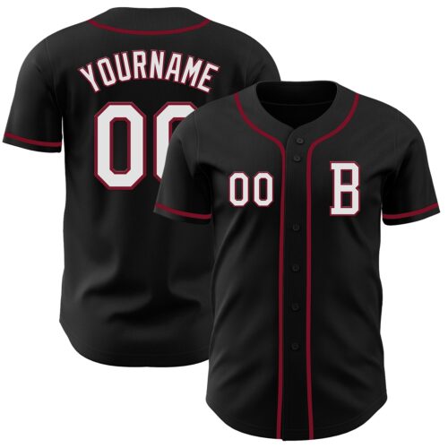 Black2767_777f321b-ed70-4748-9b28-c3ce61cd162c Custom Black White-Crimson Authentic Baseball Jersey