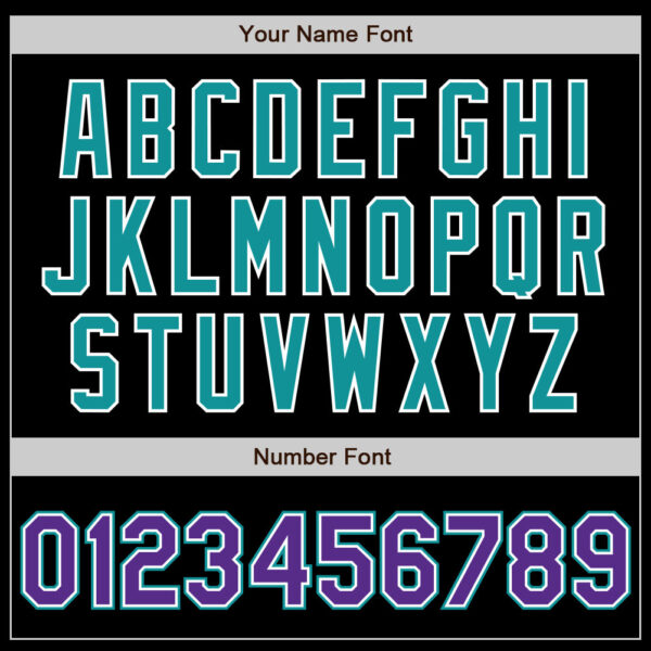 Custom Black Purple-Teal Authentic Baseball Jersey