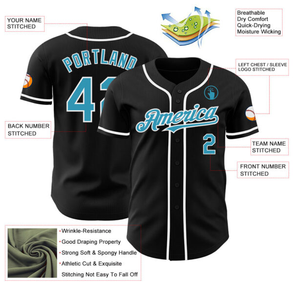 Custom Black Panther Blue-White Authentic Baseball Jersey