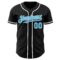 Custom Black Sky Blue-White Authentic Baseball Jersey