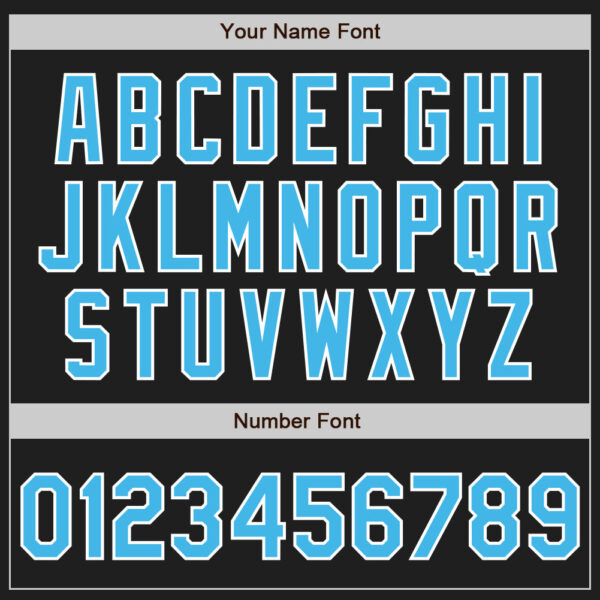 Custom Black Sky Blue-White Authentic Baseball Jersey