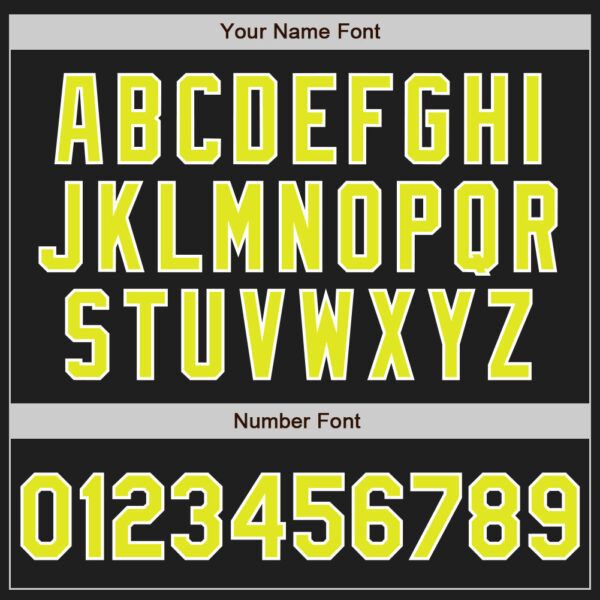 Custom Black Neon Yellow-White Authentic Baseball Jersey