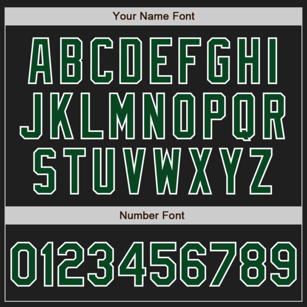 Custom Black Green-White Authentic Baseball Jersey
