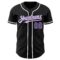 Custom Black Purple-White Authentic Baseball Jersey