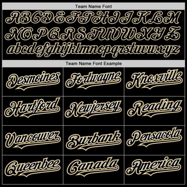Custom Black White-Old Gold Authentic Baseball Jersey