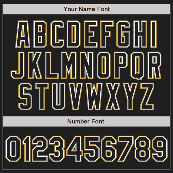 Custom Black White-Old Gold Authentic Baseball Jersey
