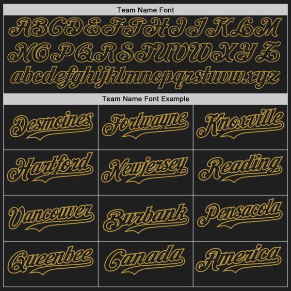 Custom Black Kelly Green Old Gold-Red Authentic Baseball Jersey