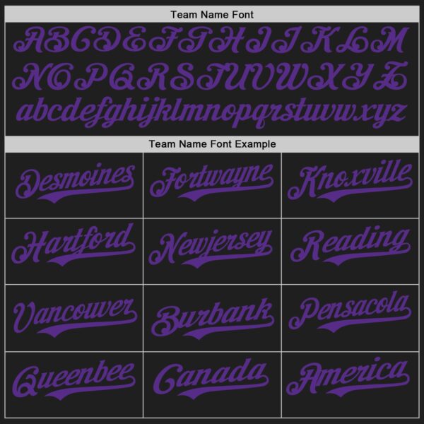Custom Black Purple Authentic Baseball Jersey