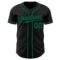 Custom Black Kelly Green Authentic Baseball Jersey