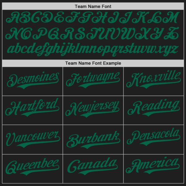 Custom Black Kelly Green Authentic Baseball Jersey