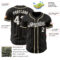 Custom Black Cream Pinstripe White Authentic Baseball Jersey