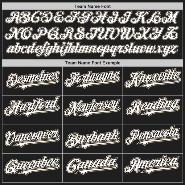 Custom Black Cream Pinstripe White Authentic Baseball Jersey