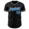 Custom Black Blue-White Authentic Baseball Jersey