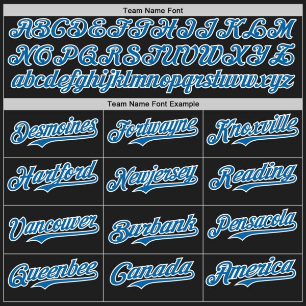 Custom Black Blue-White Authentic Baseball Jersey