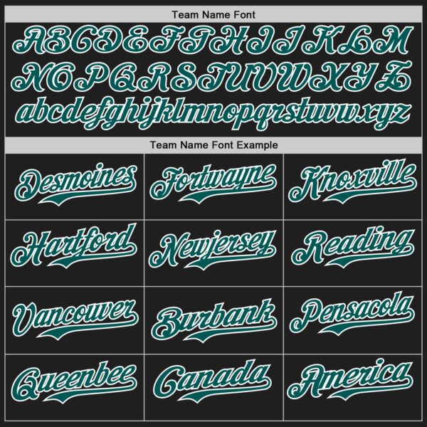 Custom Black Midnight Green-White Authentic Baseball Jersey