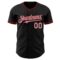 Custom Black Gray-Red Authentic Baseball Jersey