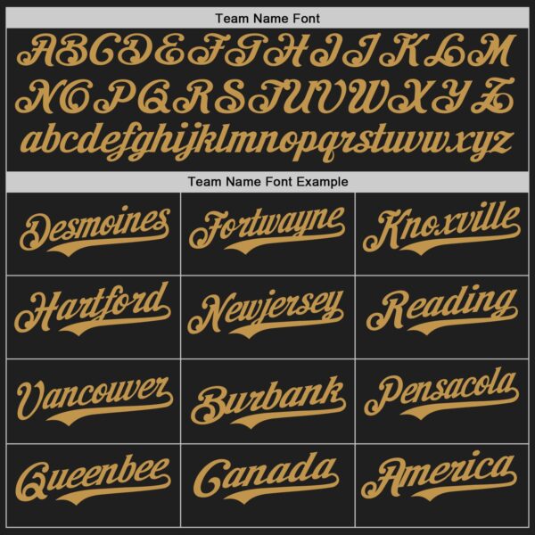Custom Black Yellow-Old Gold Authentic Baseball Jersey