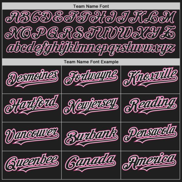 Custom Black White-Pink Authentic Baseball Jersey