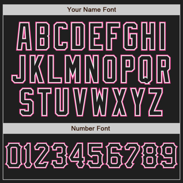Custom Black White-Pink Authentic Baseball Jersey